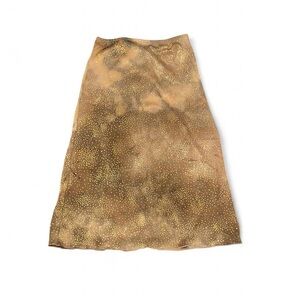 Beechers Brook for Fairweather Brown & Gold Midi Skirt